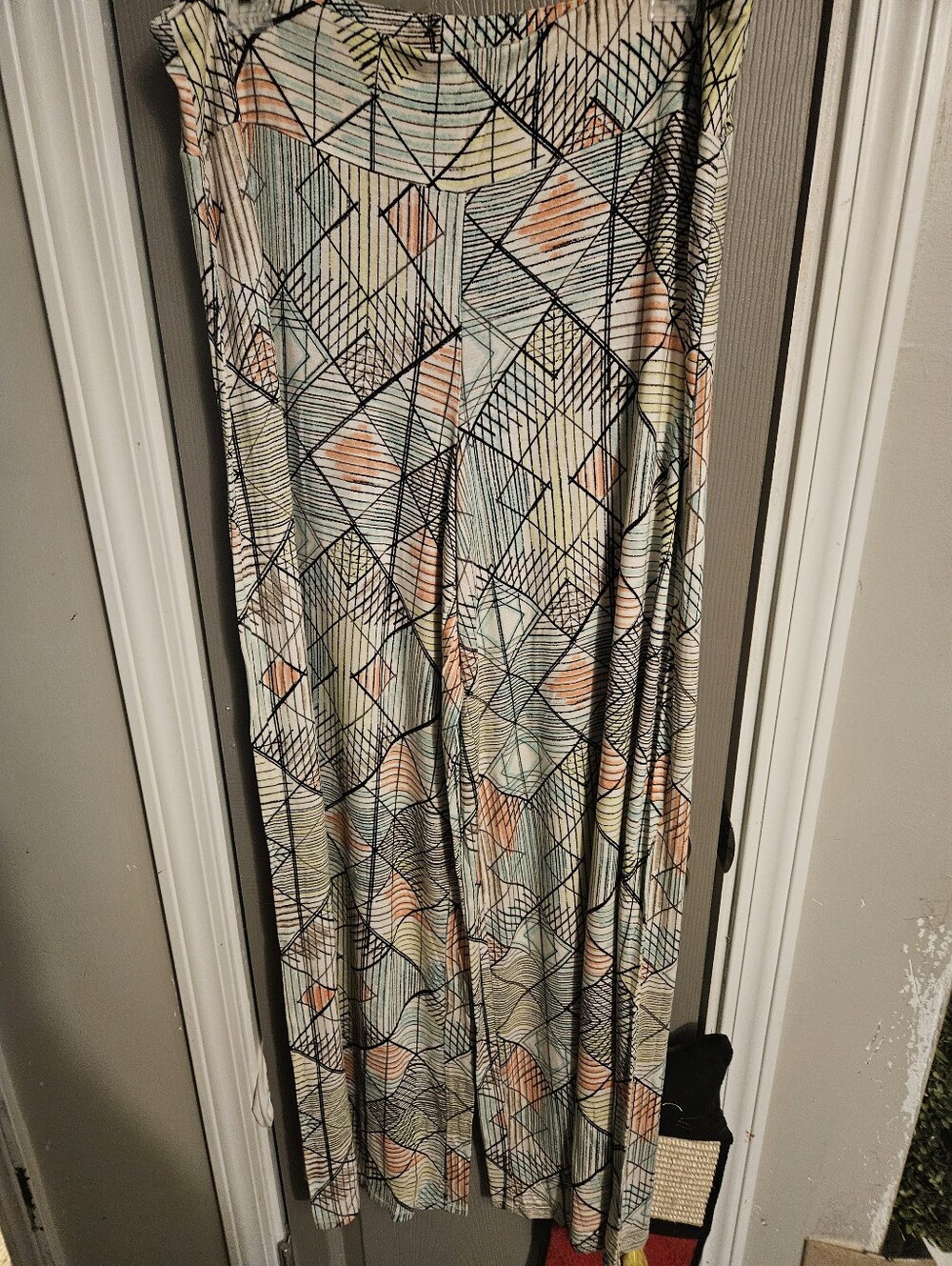 BRAND NEW ** Wide Leg Geo-Print Pant in Mint and Peach
